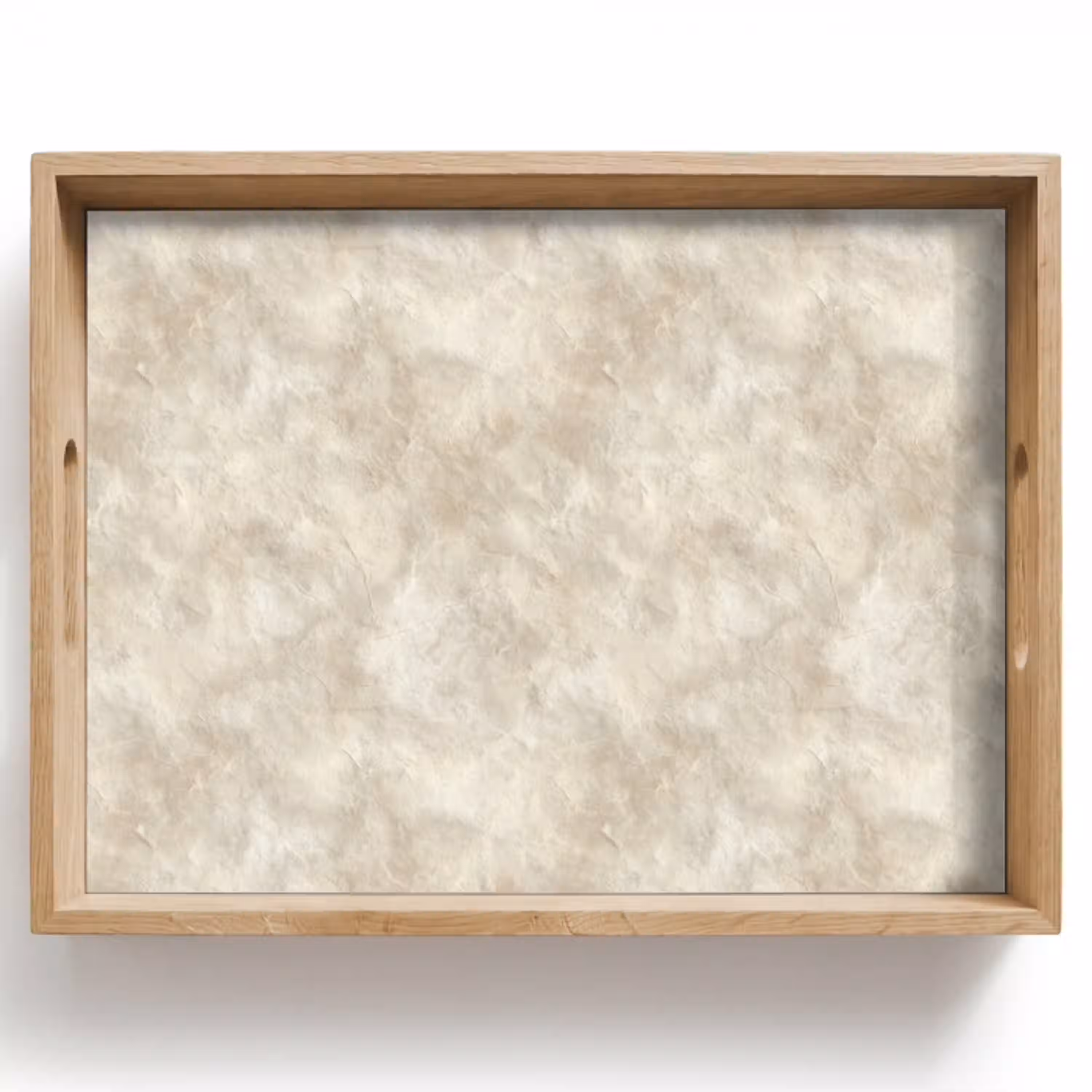 Beige - Reliëfstructuur - Natuursteen Dienblad Rechthoek middel 911 -z3d_shopping