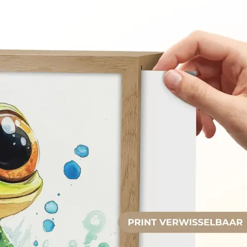 Kikker - Groen - Water - Dieren Light Box met batterij (Wandlamp kind) middel -USP_websiteprintNL