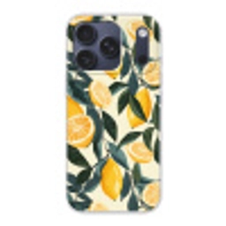 Citroenen - Vruchten - Bladeren - Geel  - Groen - Beige Telefoonhoesje iPhone 17 Pro klein -3d
