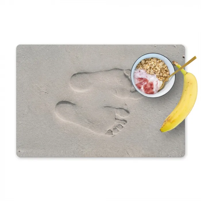 Voeten - Afdrukken - Zand Placemat vinyl groot -zzzproduct_Kitchenyeah-website