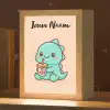 Dino - Boba - Turquoise Light Box met kabel (Kinderlampje) klein -zzz_3d_website