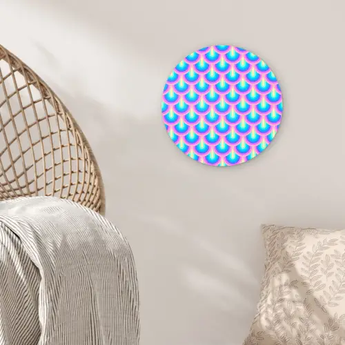 Patroon - Regenboogwaaier - Neon Wandcirkel plexiglas klein 852 -sfeer5