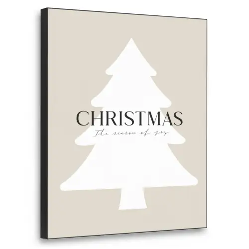 Kerstboom - Japandi - Christmas - Beige Textielframe zwart klein -3d