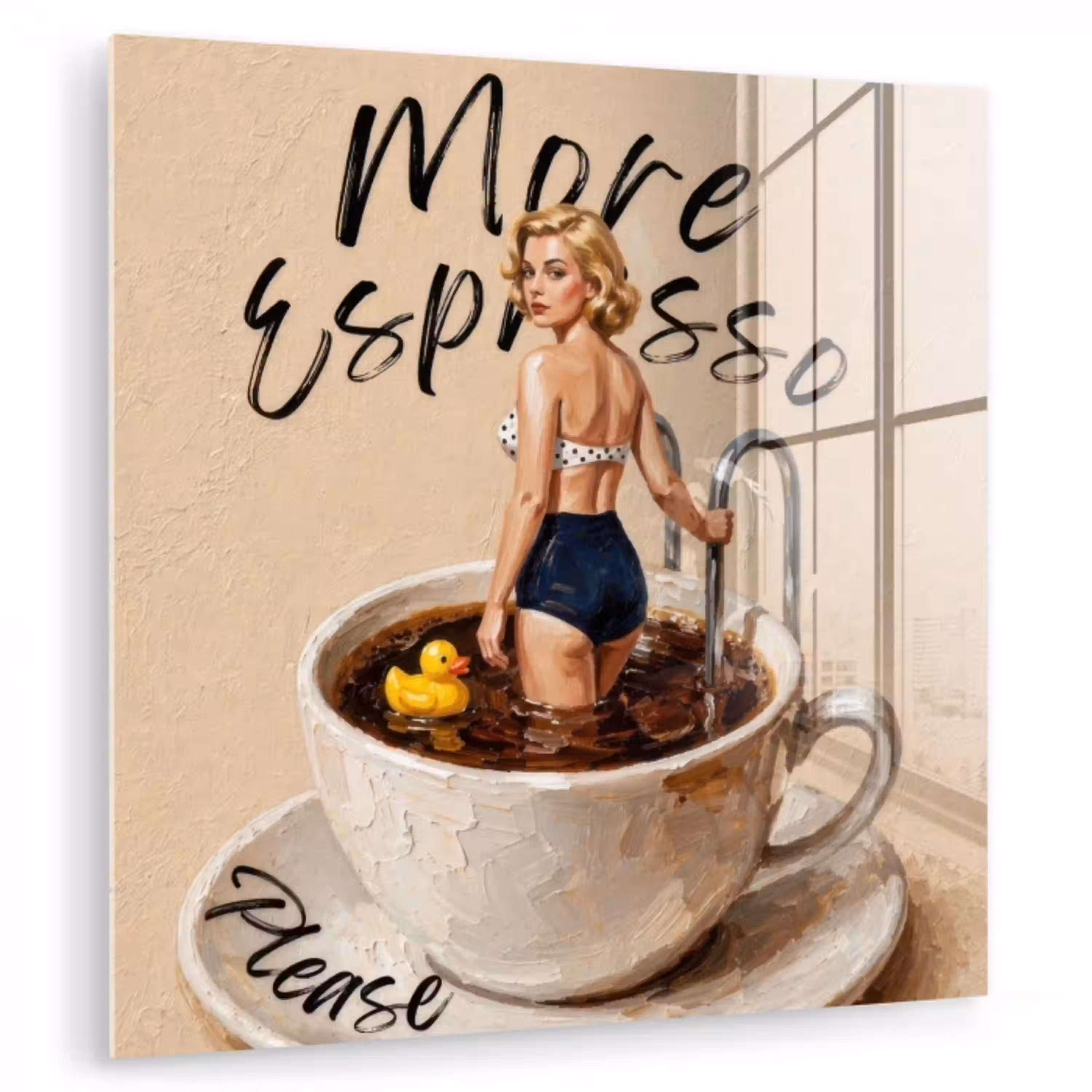 More espresso - Koffie - Eend plexiglas 5mm klein -zzzproduct_nieuw