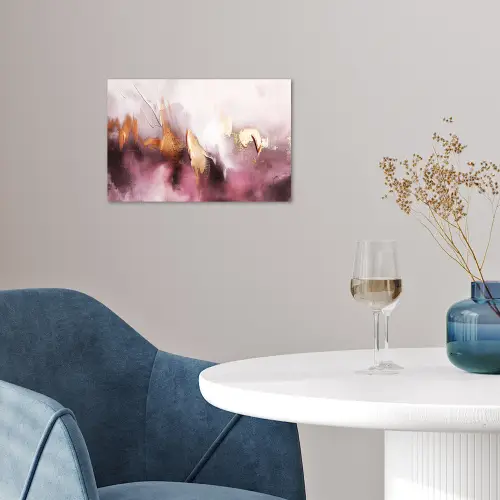 Watercolor - Goud - Roze - Abstract - Kunst poster papier klein -sfeer3