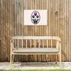 Tulpen - Paars - Lijst - Bladeren Tuinposter op houten frame 2 cm dik klein -sfeer4