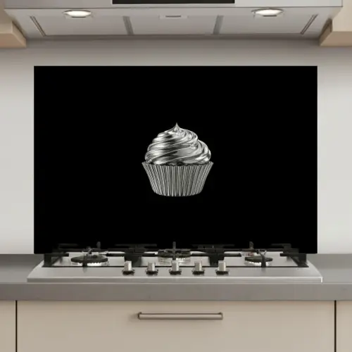 Cupcake - Luxueus - Zilver keuken achterwand spatscherm klein -3d_website