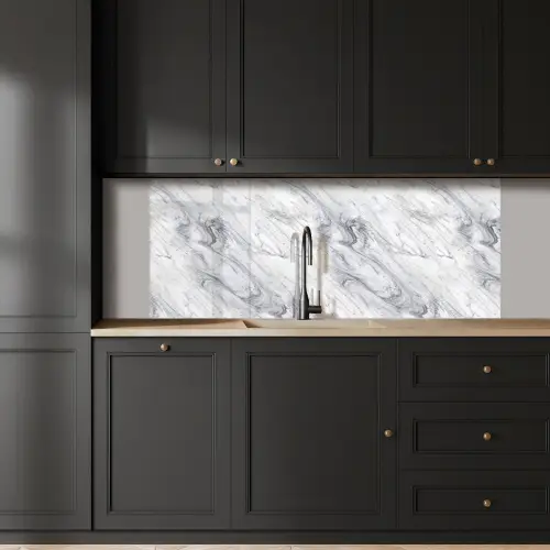 Wervelende - Grijsstructuur - Marmer - Wit keuken achterwand 2 middel 871 -sfeer1