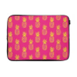 Ananas - Trendy - Roze laptophoes neopreen klein 279 -3d