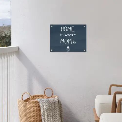 Quotes - Home is where mom is - Spreuken - Moeder tuinposter los doek klein -sfeer8