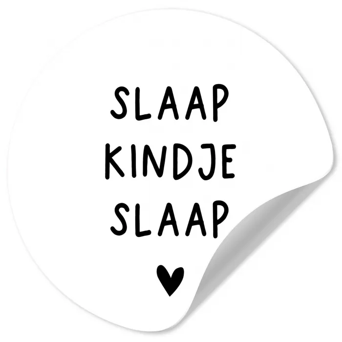 Spreuken - Quotes - Slaap kindje slaap Wandcirkel behangsticker klein -3d