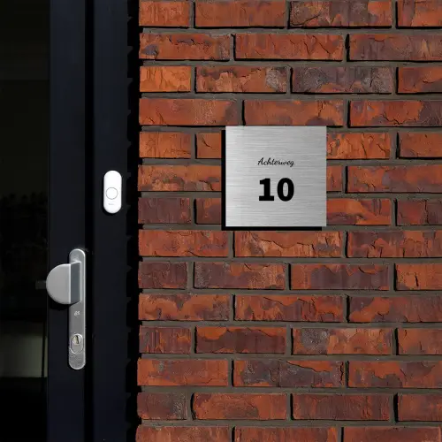 Metaal - Klassiek Naambord Vierkant klein -sfeer1-XS