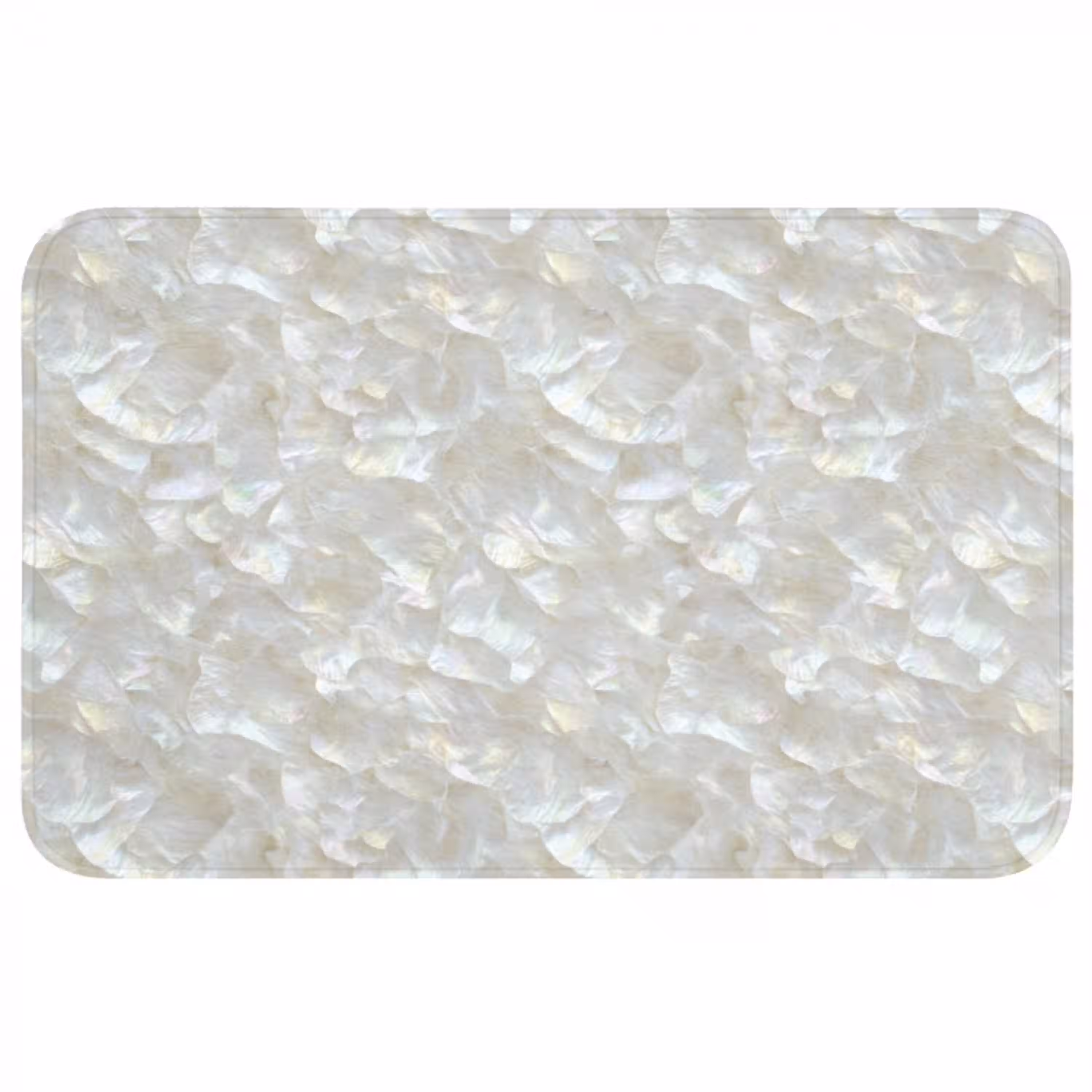 Parelmoerglans - Wit - Schelp WCmat middel 1009 -3d