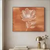 Bloem - Minimalistisch - Wit Textielframe zwart klein -sfeer2