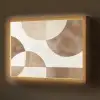Snijdende cirkels - Overlappende vlakken Light Box met batterij (Wandlamp) middel -z3d_website