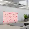 Hartjes - Patroon - Roze keuken achterwand spatscherm klein -3d_schuin