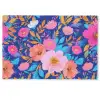 Bloemen - Blauw - Roze Deurmat klein -zkaufland3d