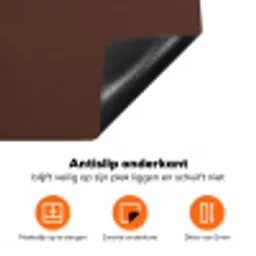 Papaverbol - Droogbloem - Bruin - Minimalistisch Inductie beschermer vinyl 3mm klein -zzzzzzz-td-onderkant
