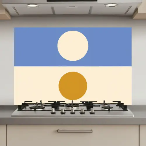 Cirkels - Symmetrisch - Wit - Blauw- Geel keuken achterwand spatscherm klein -3d_website