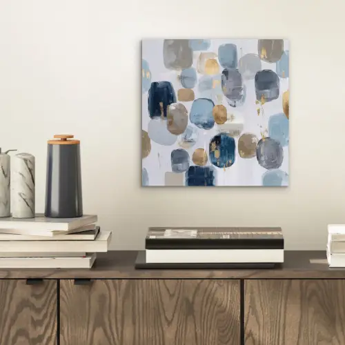 Abstract - Goud - Vormen aluminium wit klein -sfeer1