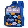 Bloemen - Patroon - Blauw Kinderrugzak - Blauw middel -schuin