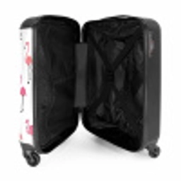 Flamingo feestje NBS - Handbagage koffer - Unisex middel -binnenkant