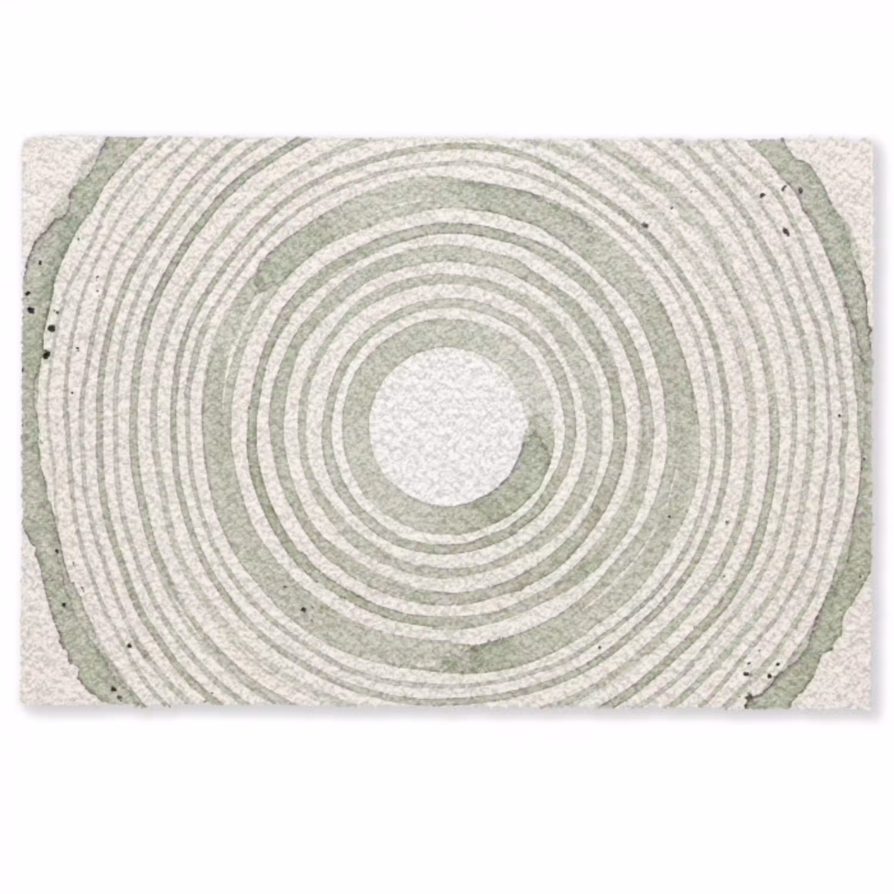 Abstractie - Cirkels - Waterverf - Groen - Modern Deurmat klein -zkaufland3d