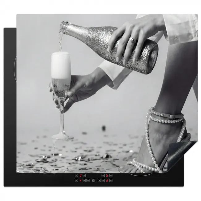 Inductiebeschermer - Feestelijk - Champagne - Discobal
