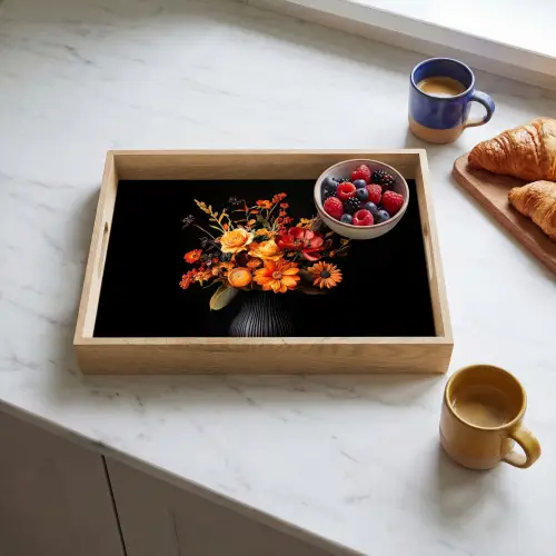 Herfst - Boeket - Oranje Dienblad Rechthoek middel -sfeer2
