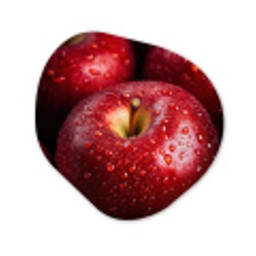 Rood - Appels - Fruit Wandcirkel Organisch Plexiglas middel -3d