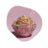 Noodles - Edelstenen - Stokjes - Roze Wandcirkel Organisch Plexiglas middel -3d