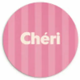 Gestreept - Roze - Chéri Wandcirkel kunststof plaat 5mm dik klein -3d