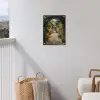 Doorkijk - Bloemen - Poort - Stenen tuinposter los doek klein -sfeer8