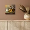 Stilleven - Olijfolie - Knoflook - Kruiden aluminium wit klein -sfeer4