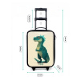 Spiky dino met vriendelijke blik Kinderkoffer - Zwart klein -productfoto_formaten