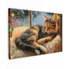 Kat - Kerst - Winter - Dier canvas 2cm klein -z3d