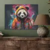 Panda - Jas - Graffiti - Oranje PET vilt klein -sfeer2