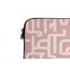 Doolhofpatroon - Roze - Wit - Abstract laptophoes neopreen klein 279 -detail