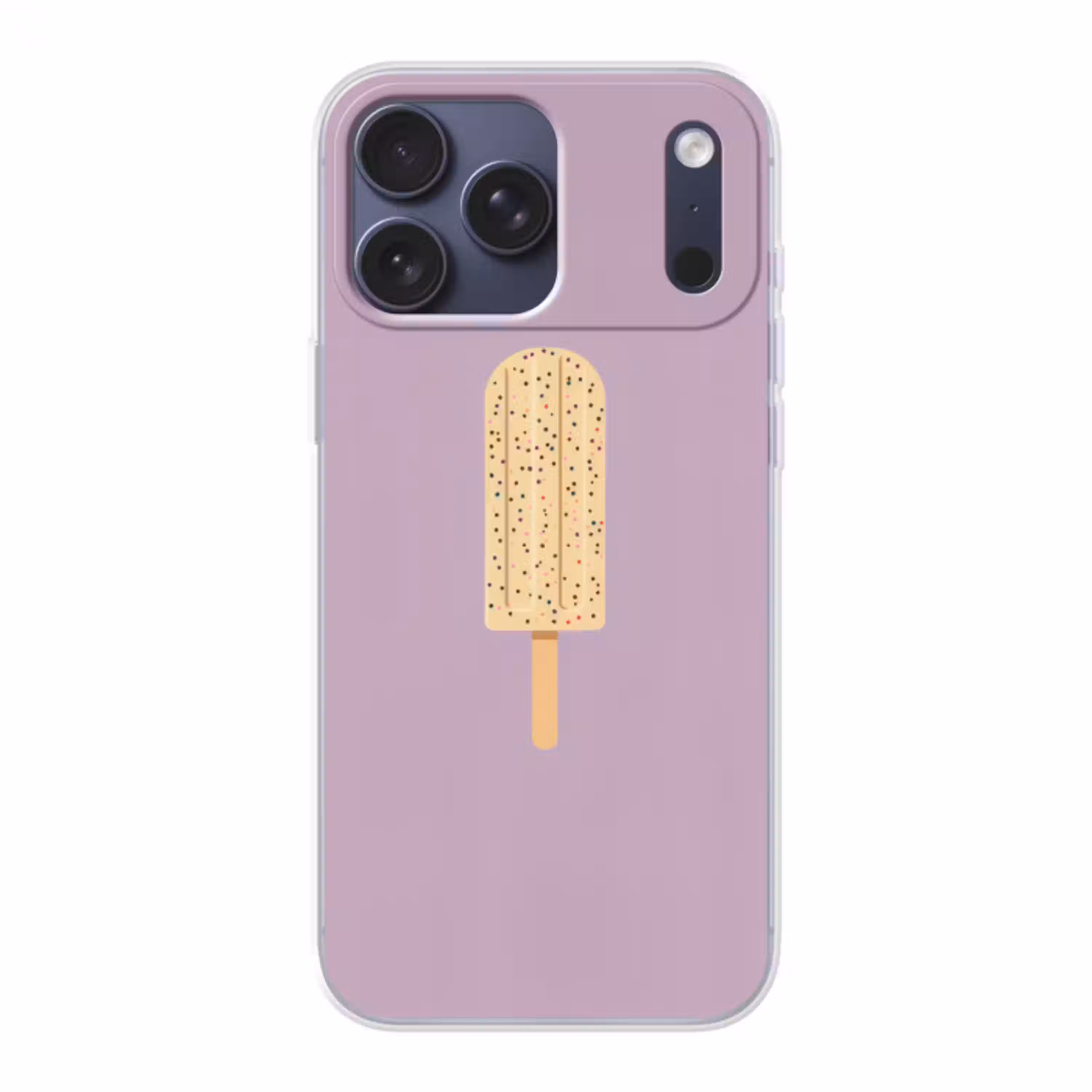 Beige - Ijsje - Spikkels Telefoonhoesje iPhone 17 Pro Max klein -3d