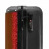 Dieprood slangenhuid met symmetrische schubstructuur NBS - Handbagage koffer - Volwassenen Unisex middel -slot