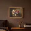 Kleur - Bloemen - Vintage - Bloemenvaas Light Box met batterij (Wandlamp) middel -sfeer4