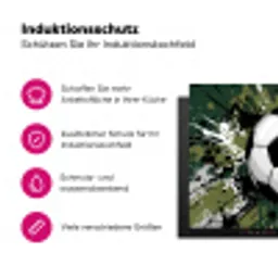 Voetbal - Verf - Spetters - Groen Inductie beschermer vinyl 3mm klein -zzzzzzz-lf-ups