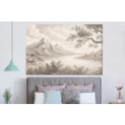 Landschap - Bergen - Meer - Natuur forex 5mm xxl -slaapkamer