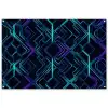 Gaming - Ruitvormen - Abstract - Neon - Paars tuinposter los doek groot -3d