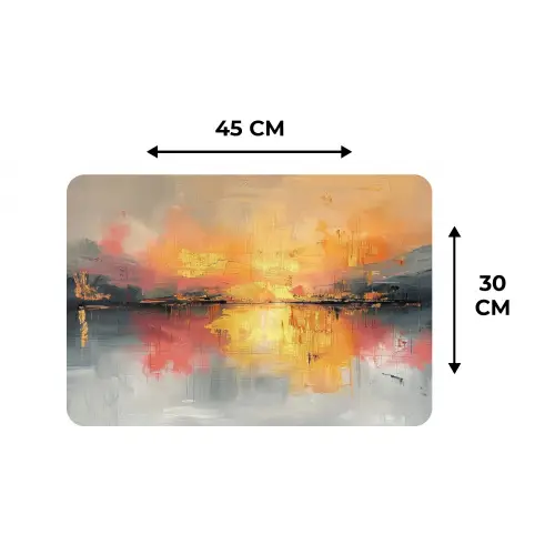 Modern - Abstract - Goud - Roze Placemat vinyl groot -specs
