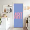 Art - Roze - Blauw deurposter klein -sfeer5