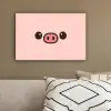 Varken - Roze - Minimalistisch canvas 2cm klein -sfeer3