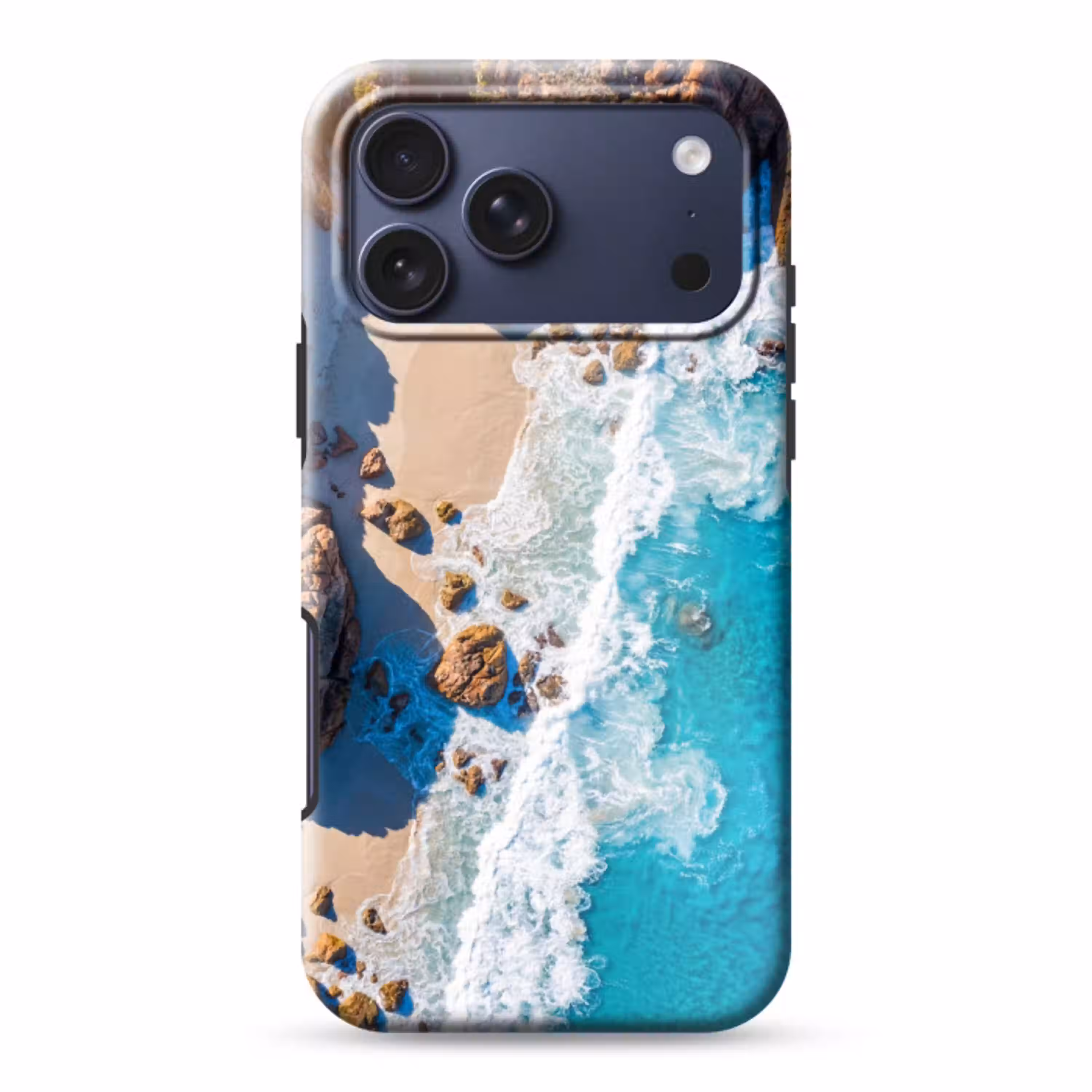 Strand - Zee - Rotsen - Natuur - Blauw Toughcase MagSafe Apple iPhone 17 Pro Max klein -3d