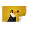 Toekan - Minimalistisch - Snavel - Oranje Muursticker klein -3d