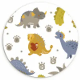 Dinosaurus - Kinderen - Design - Jongens - Meisjes - Kinderen Wandcirkel kunststof plaat 5mm dik klein -3d